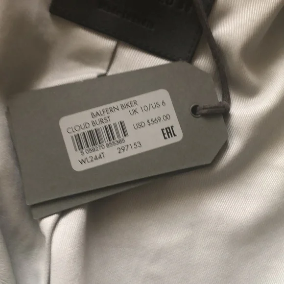 All Saints Balfern Biker Leather Jacket (Size 6) NWT - Picture 9 of 16